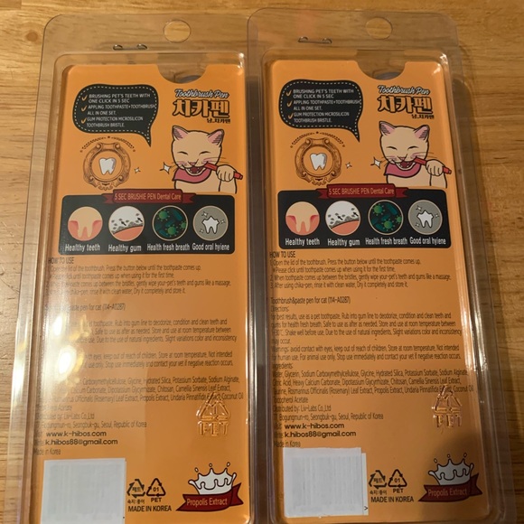 2 Chika-Pen Toothbrush Pen for Cats - Orange - Picture 2 of 2